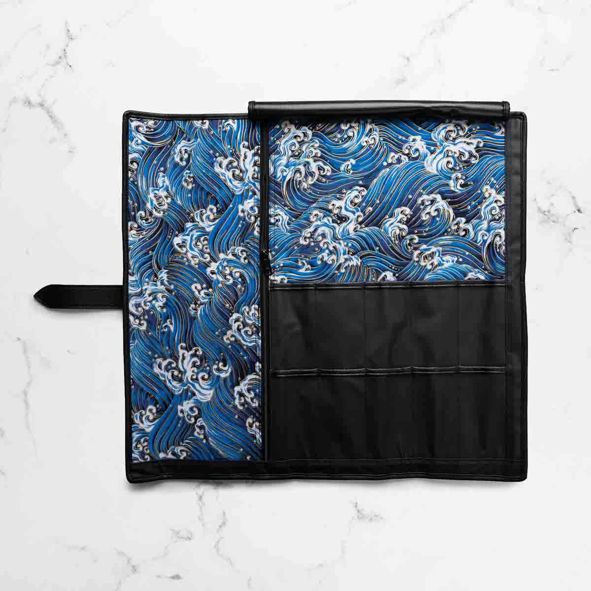 Porter 5 Pocket Polymer Knife Roll - Blue Liner - Image 5