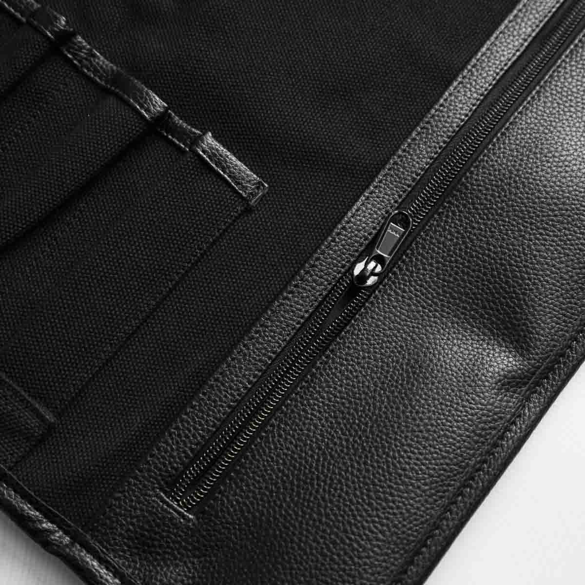 Porter 7 Pocket Waxed Canvas Leather Trim Knife Roll - Image 3