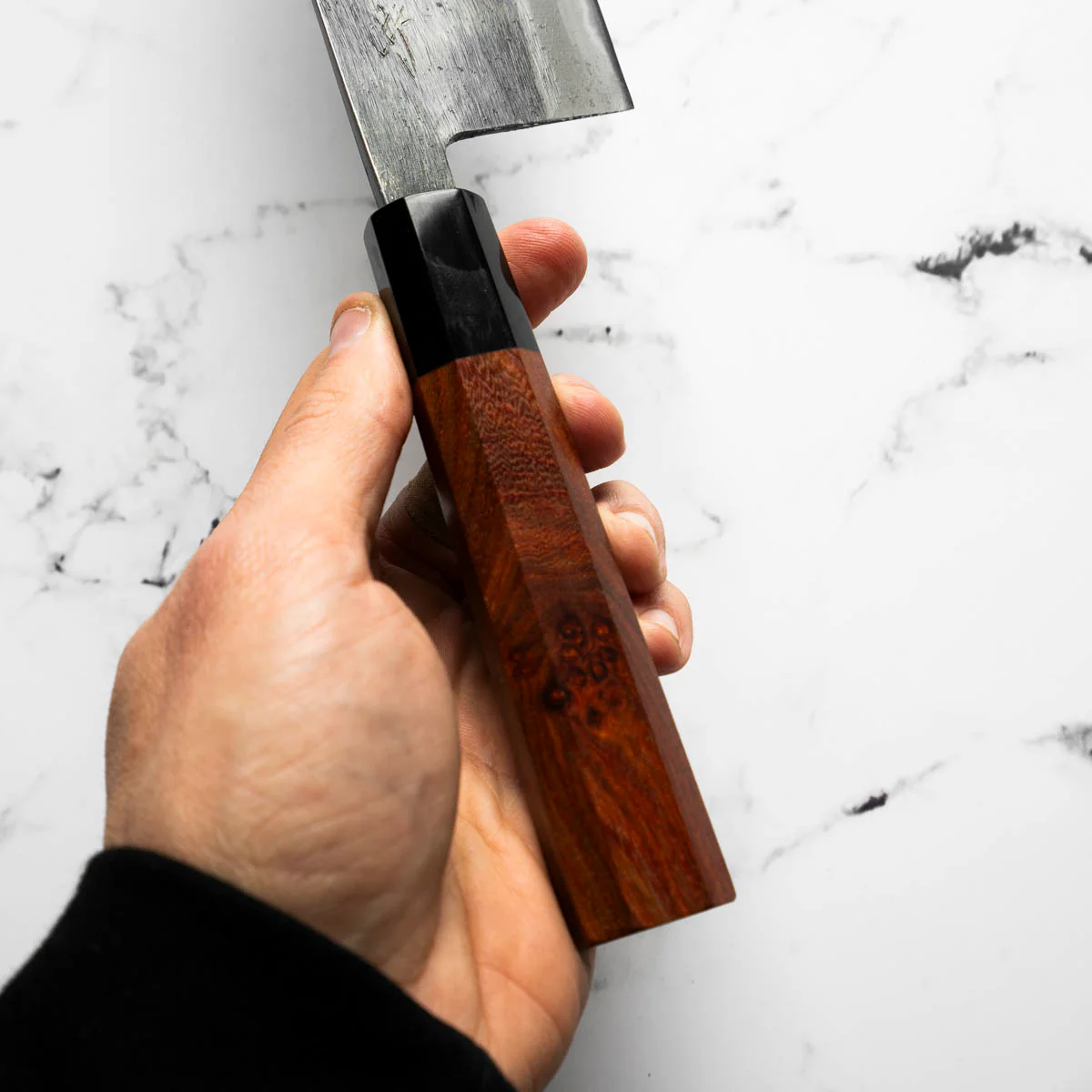 Sakai Kikumori Blue 2 Nakiri 165mm - Snakewood - Image 6