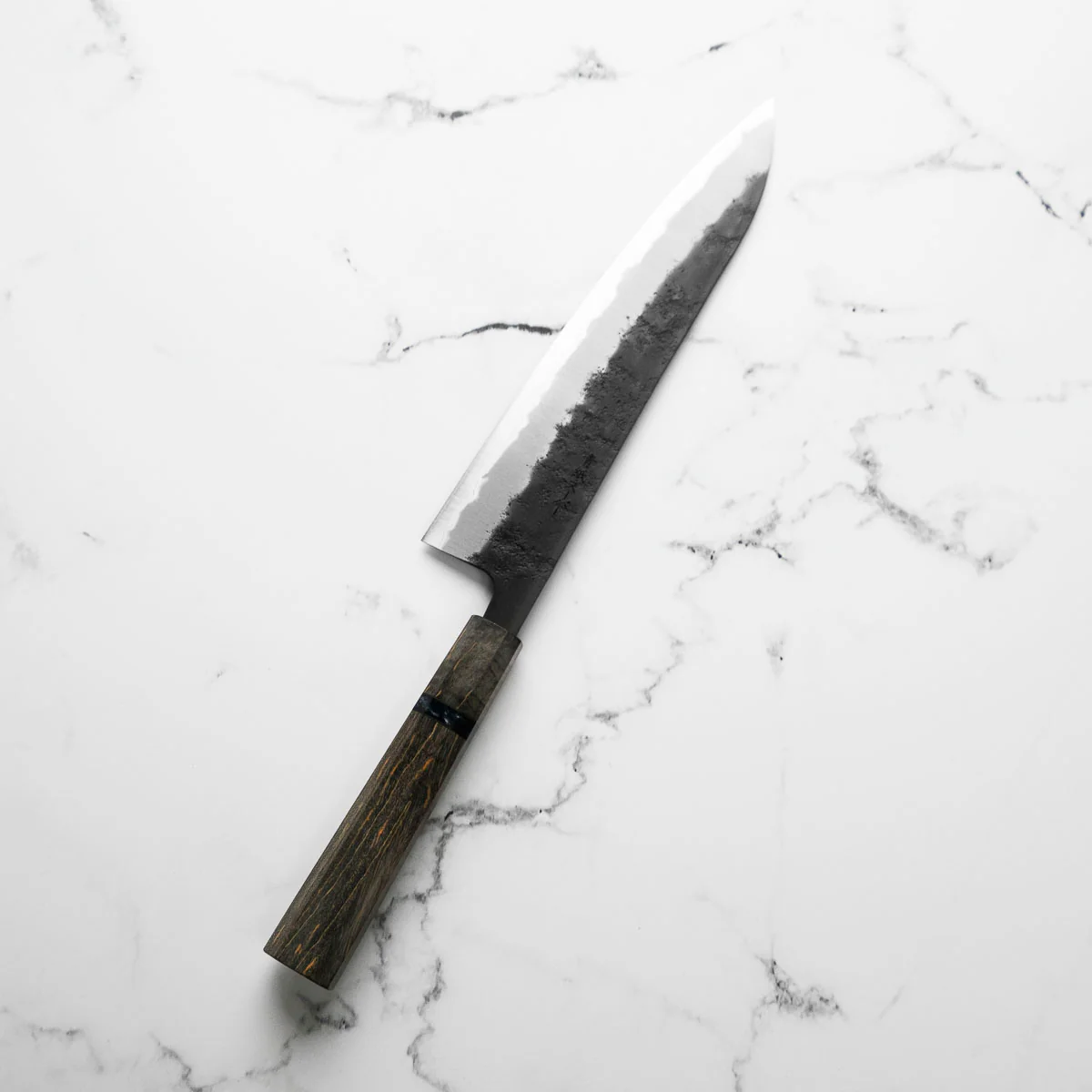 Sakai Kikumori Blue Super Gyuto 210mm - Dark Maple - Image 2