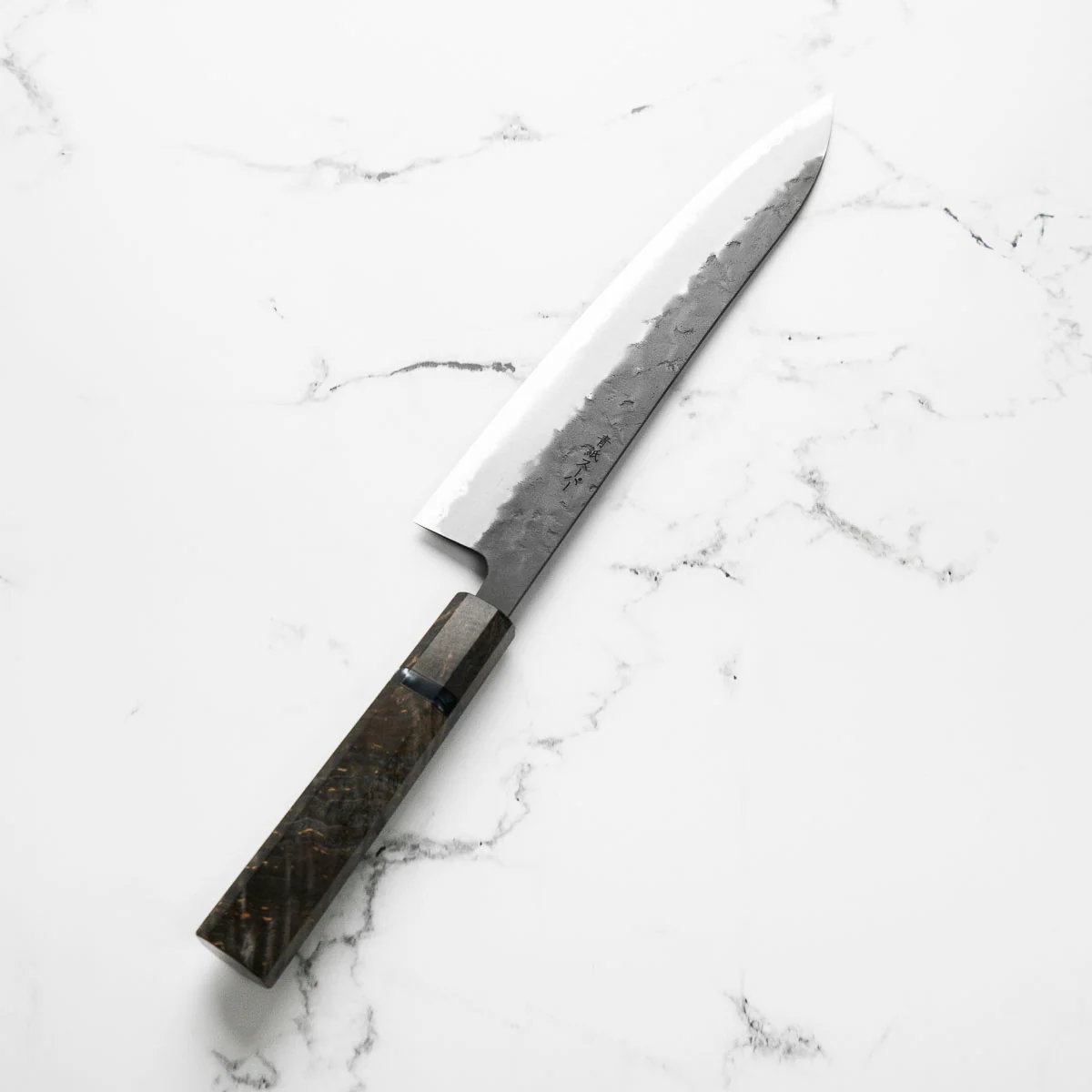 Sakai Kikumori Blue Super Gyuto 240mm - Dark Maple - Image 2