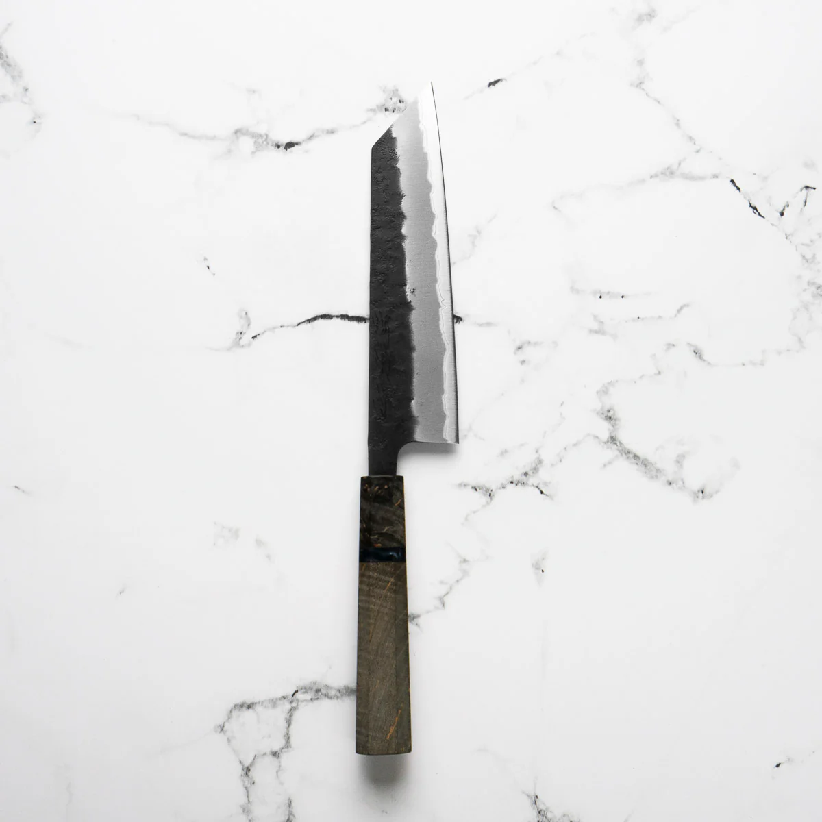 Sakai Kikumori Blue Super Bunka 165mm - Dark Maple - Image 4