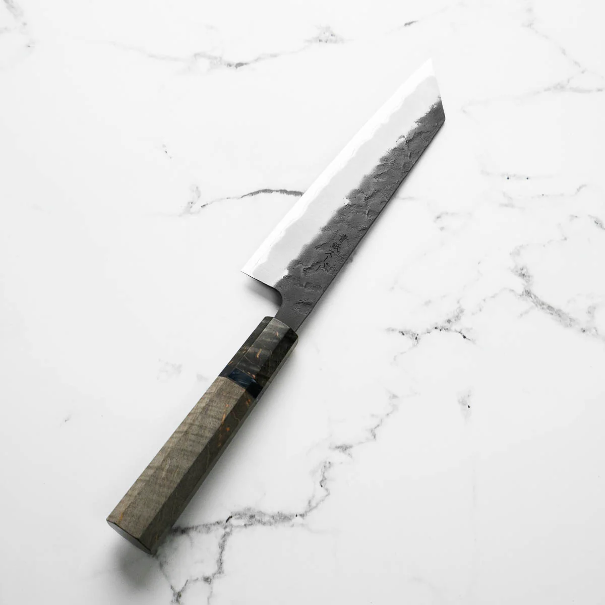 Sakai Kikumori Blue Super Bunka 165mm - Dark Maple - Image 5