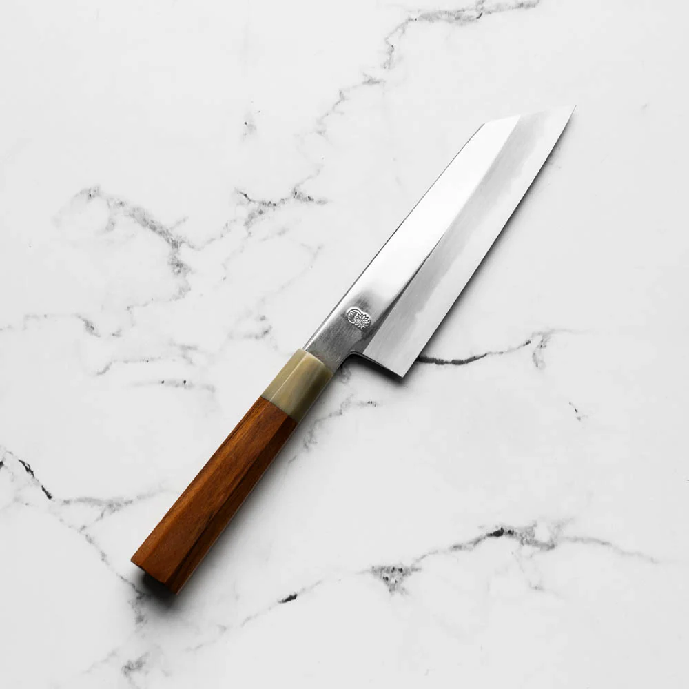 Sakai Kikumori "Choyo" Blue 1 Bunka 180mm - Quince - Image 2
