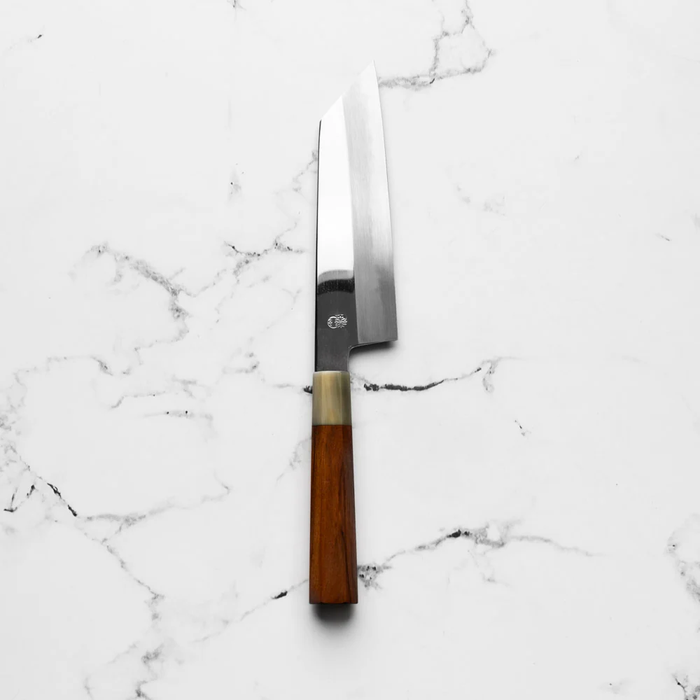 Sakai Kikumori "Choyo" Blue 1 Bunka 180mm - Quince - Image 3