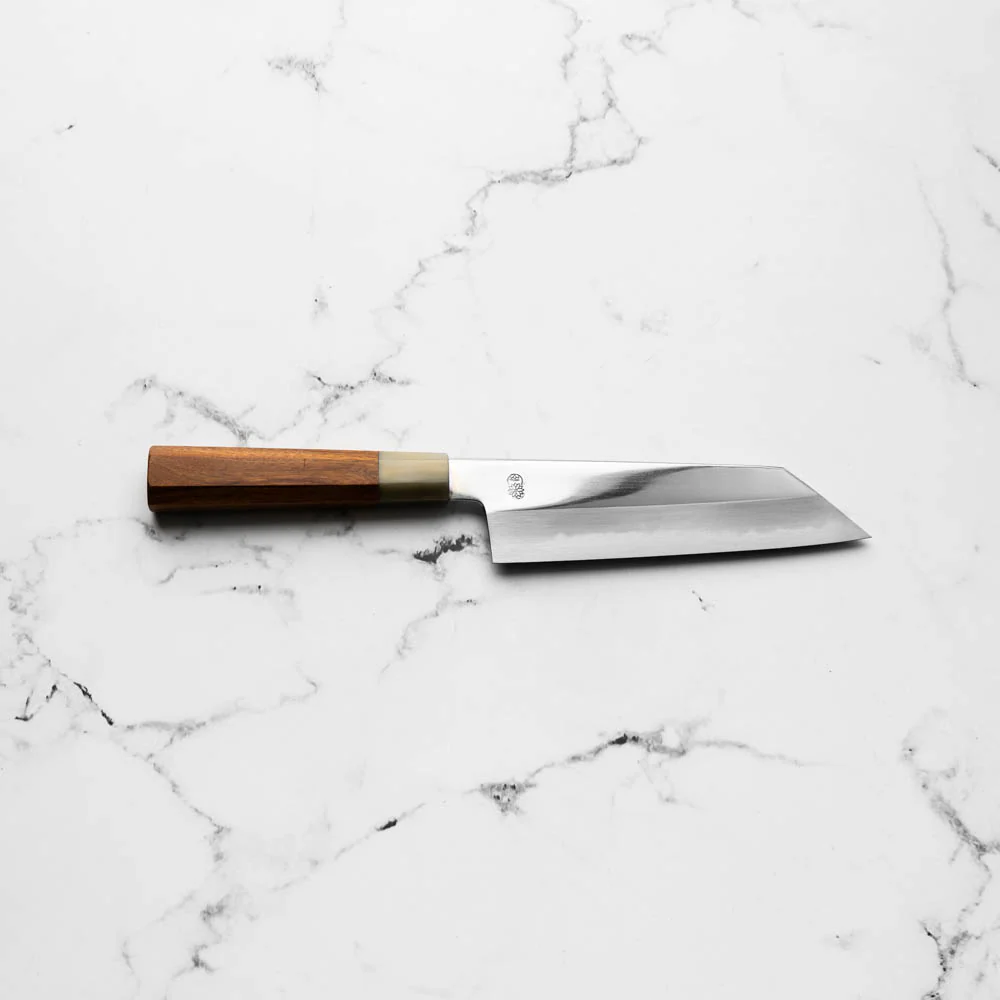 Sakai Kikumori "Choyo" Blue 1 Bunka 180mm - Quince - Image 4
