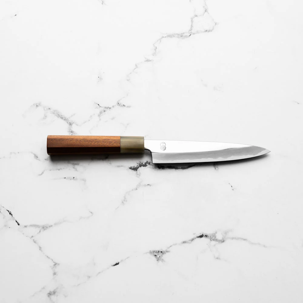 Sakai Kikumori "Choyo" Blue 1 Petty 150mm - Quince - Image 4