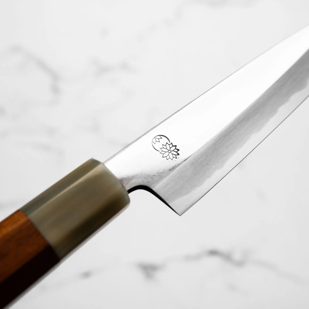 Sakai Kikumori "Choyo" Blue 1 Petty 150mm - Quince - Image 5