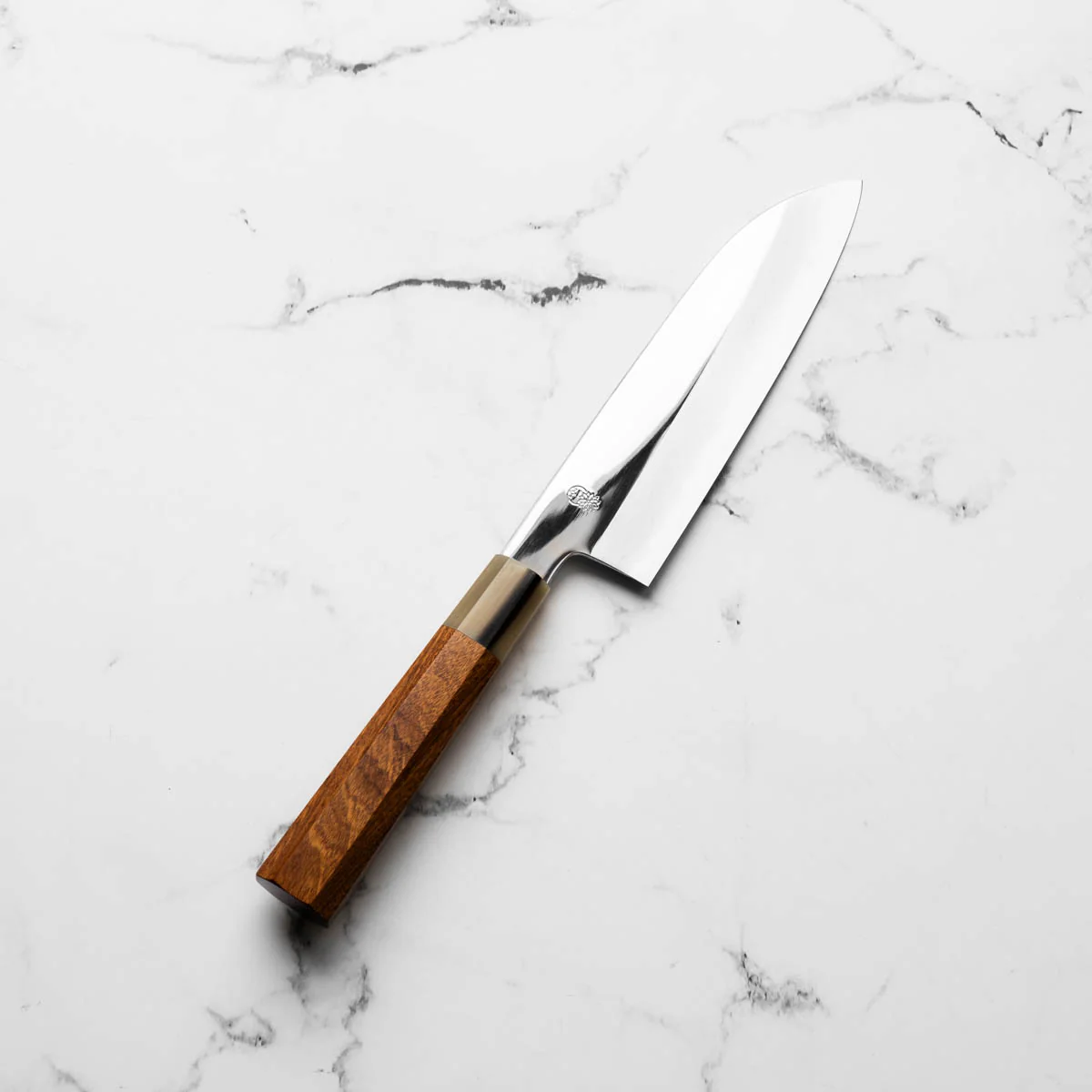 Sakai Kikumori "Choyo" Blue 1 Santoku 180mm - Quince - Image 2