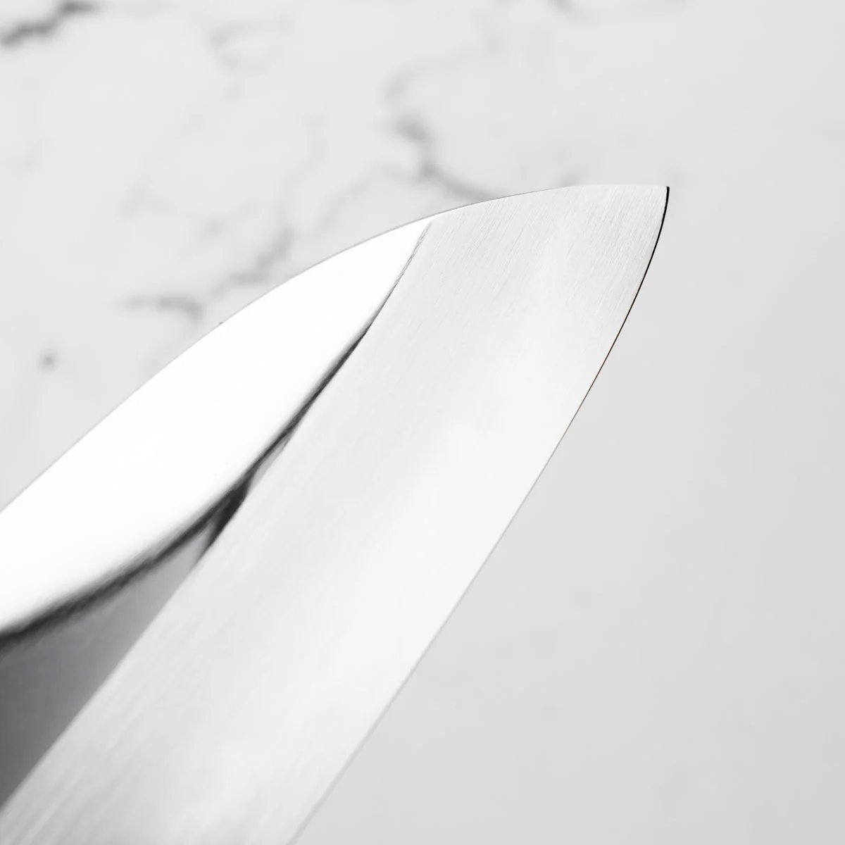 Sakai Kikumori "Choyo" Blue 1 Santoku 180mm - Quince - Image 7