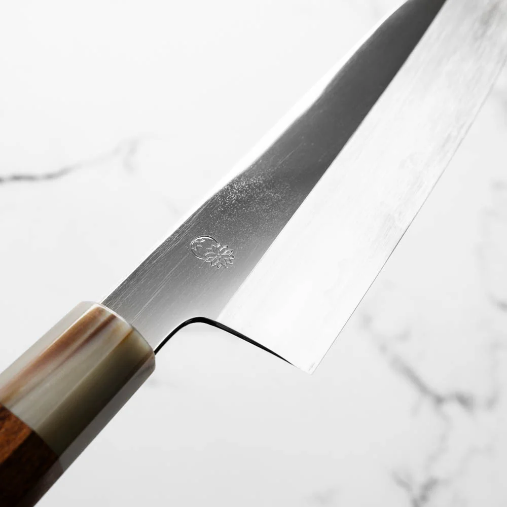 Sakai Kikumori "Choyo" Ginsan Bunka 180mm - Quince - Image 5