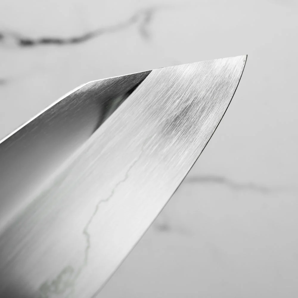 Sakai Kikumori "Choyo" Ginsan Bunka 180mm - Quince - Image 7
