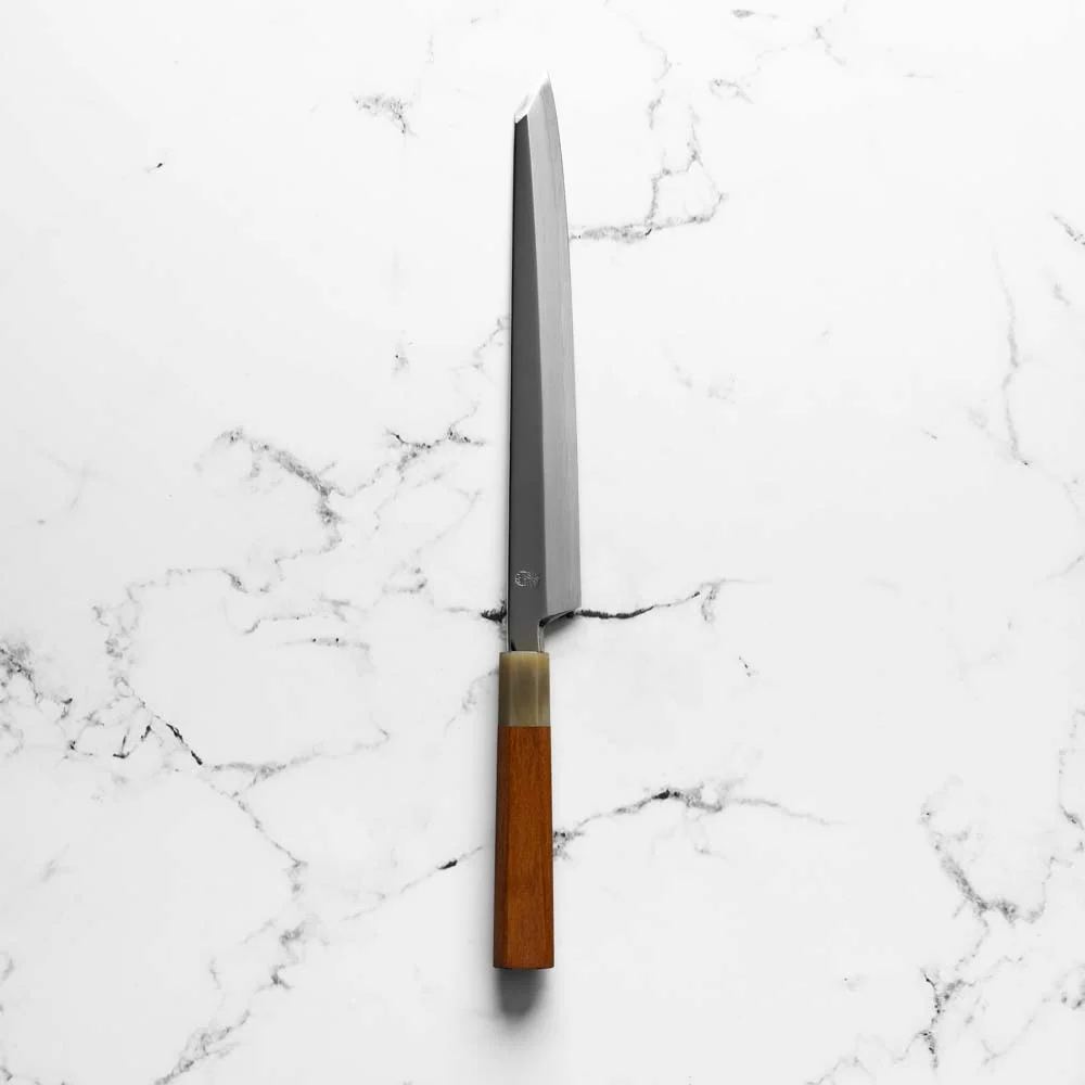 Sakai Kikumori "Choyo" Ginsan Kiritsuke Yanagiba 270mm - Quince - Image 3