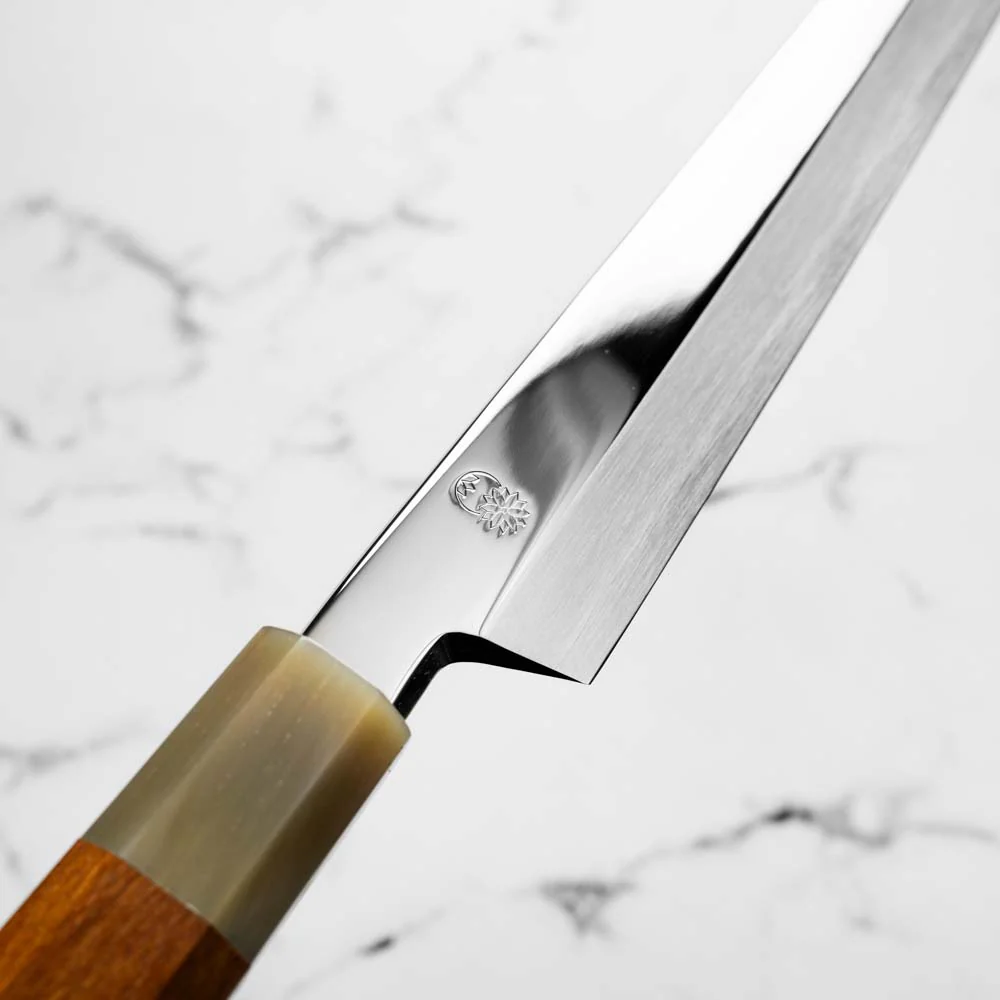 Sakai Kikumori "Choyo" Ginsan Kiritsuke Yanagiba 270mm - Quince - Image 4