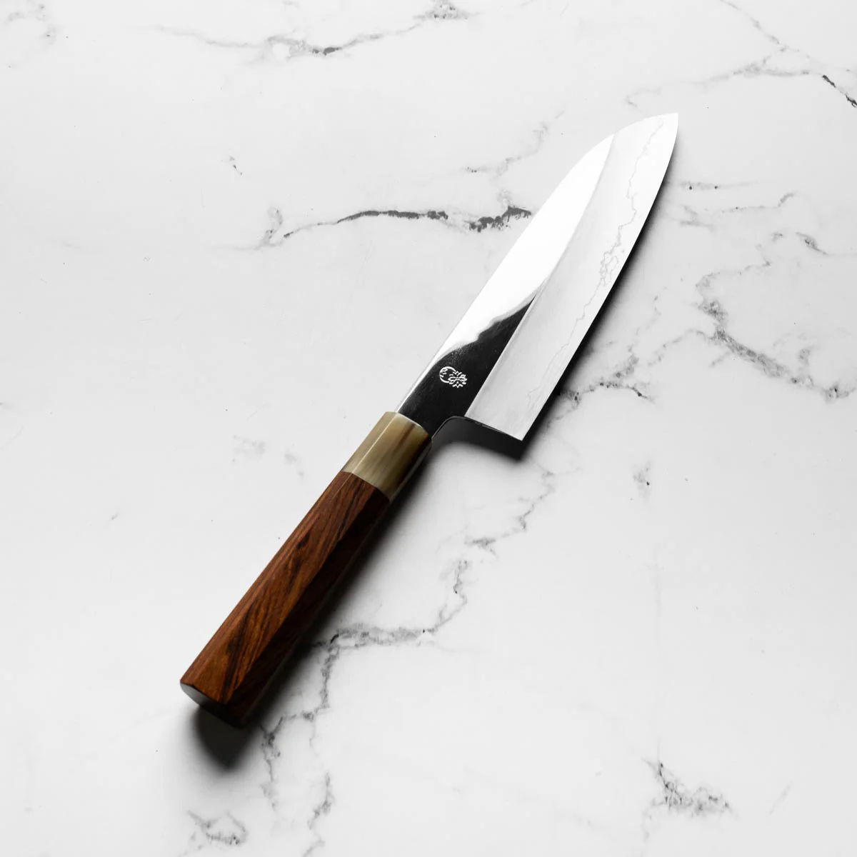 Sakai Kikumori "Choyo" Ginsan Santoku 180mm - Quince - Image 2