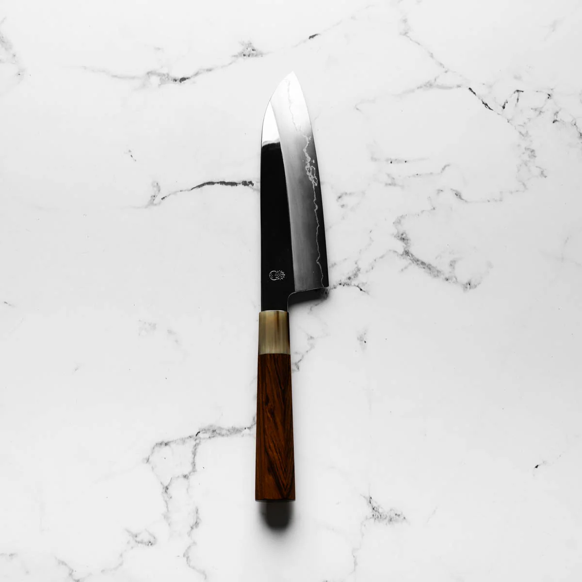 Sakai Kikumori "Choyo" Ginsan Santoku 180mm - Quince - Image 3