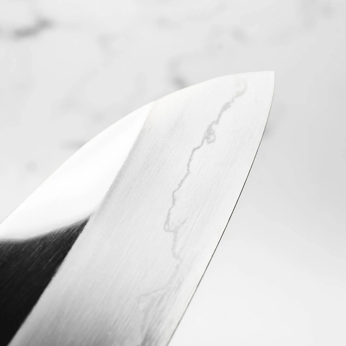 Sakai Kikumori "Choyo" Ginsan Santoku 180mm - Quince - Image 7