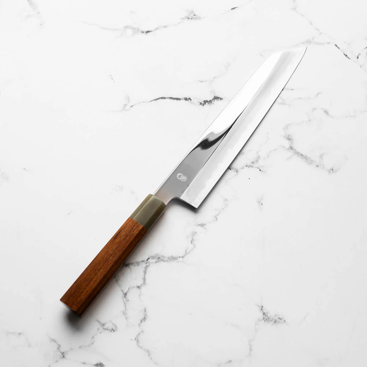Sakai Kikumori "Choyo" Blue 1 Kiritsuke Gyuto 240mm - Quince - Image 2