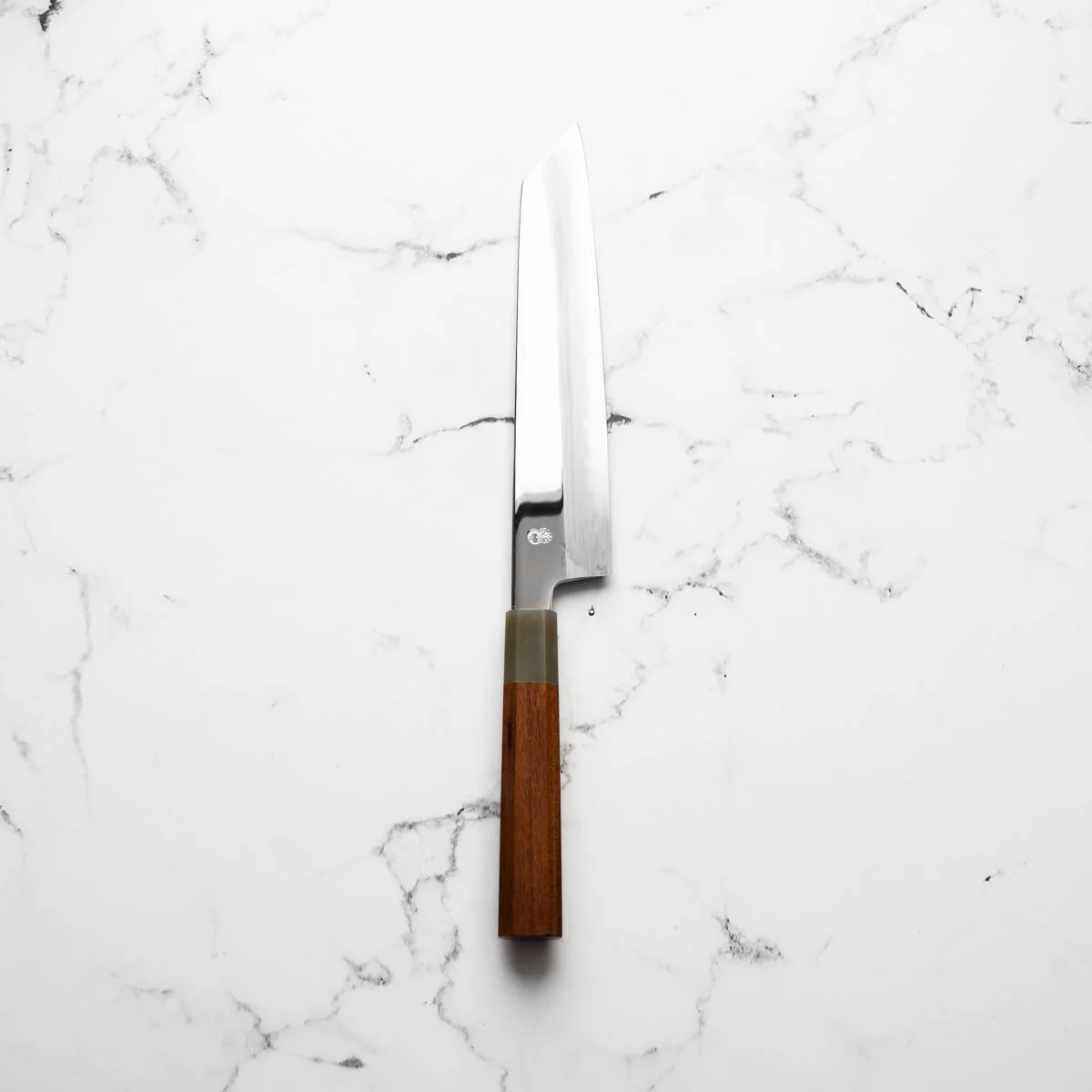Sakai Kikumori "Choyo" Blue 1 Kiritsuke Gyuto 240mm - Quince - Image 3