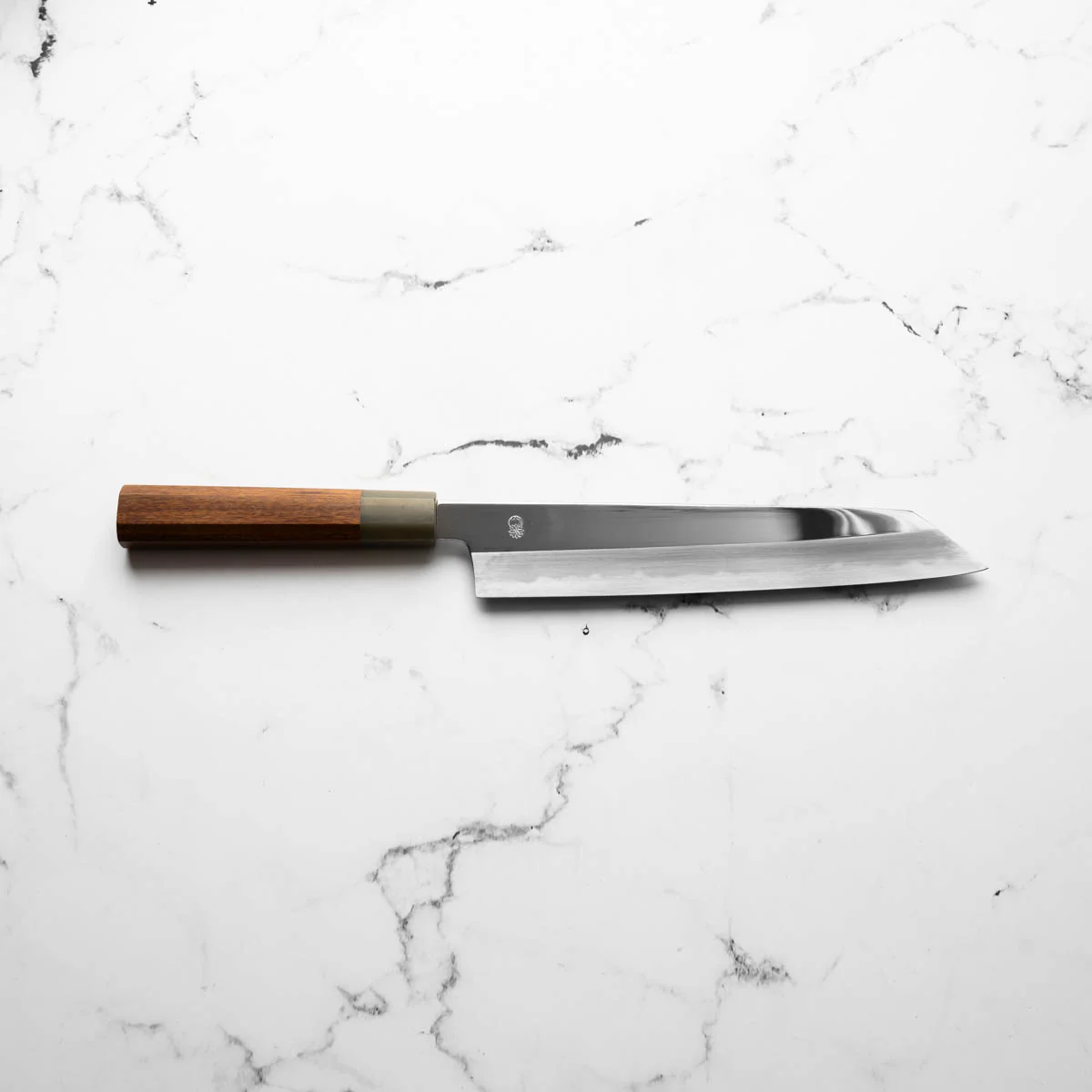 Sakai Kikumori "Choyo" Blue 1 Kiritsuke Gyuto 240mm - Quince - Image 4