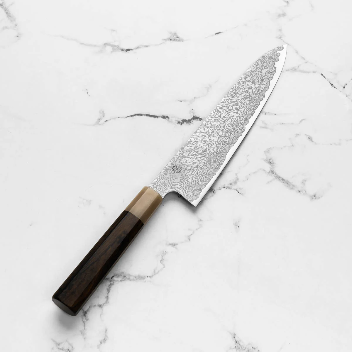 Sakai Kikumori "Minamo" ATS34 Damascus Gyuto 240mm - Persimmon - Image 2