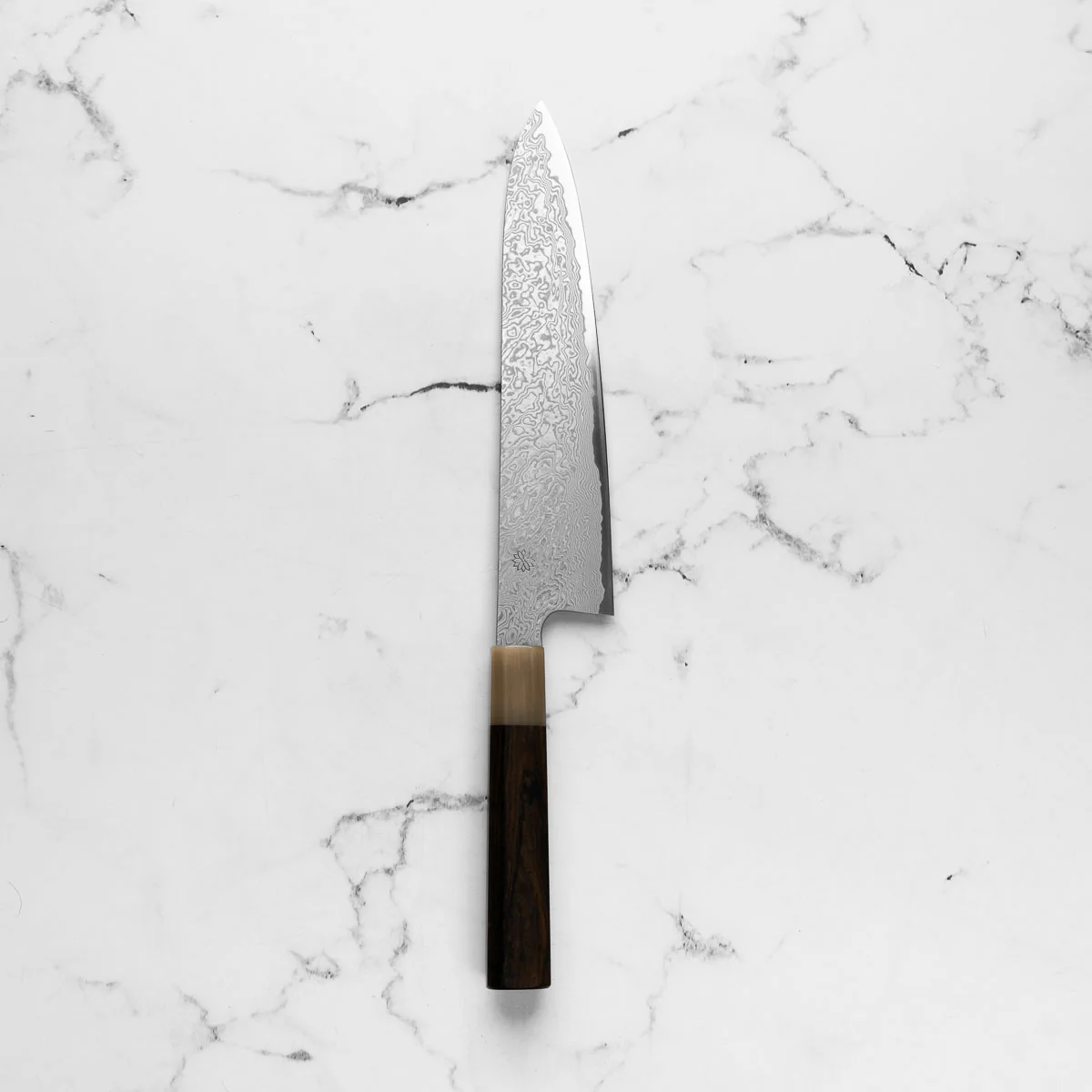 Sakai Kikumori "Minamo" ATS34 Damascus Gyuto 240mm - Persimmon - Image 3
