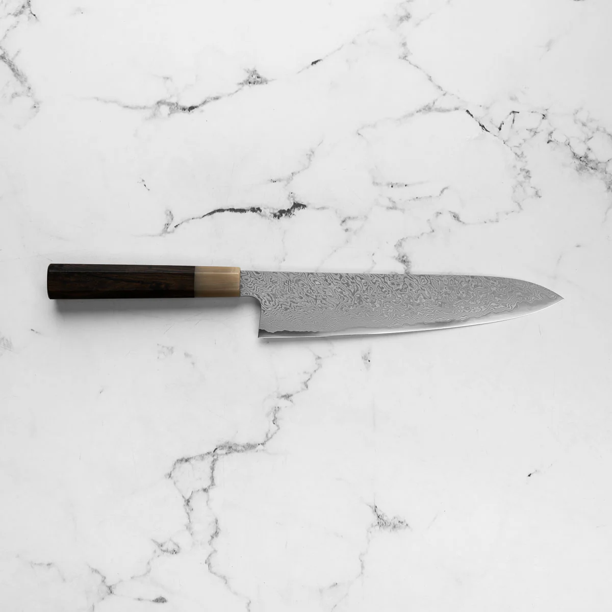 Sakai Kikumori "Minamo" ATS34 Damascus Gyuto 240mm - Persimmon - Image 4