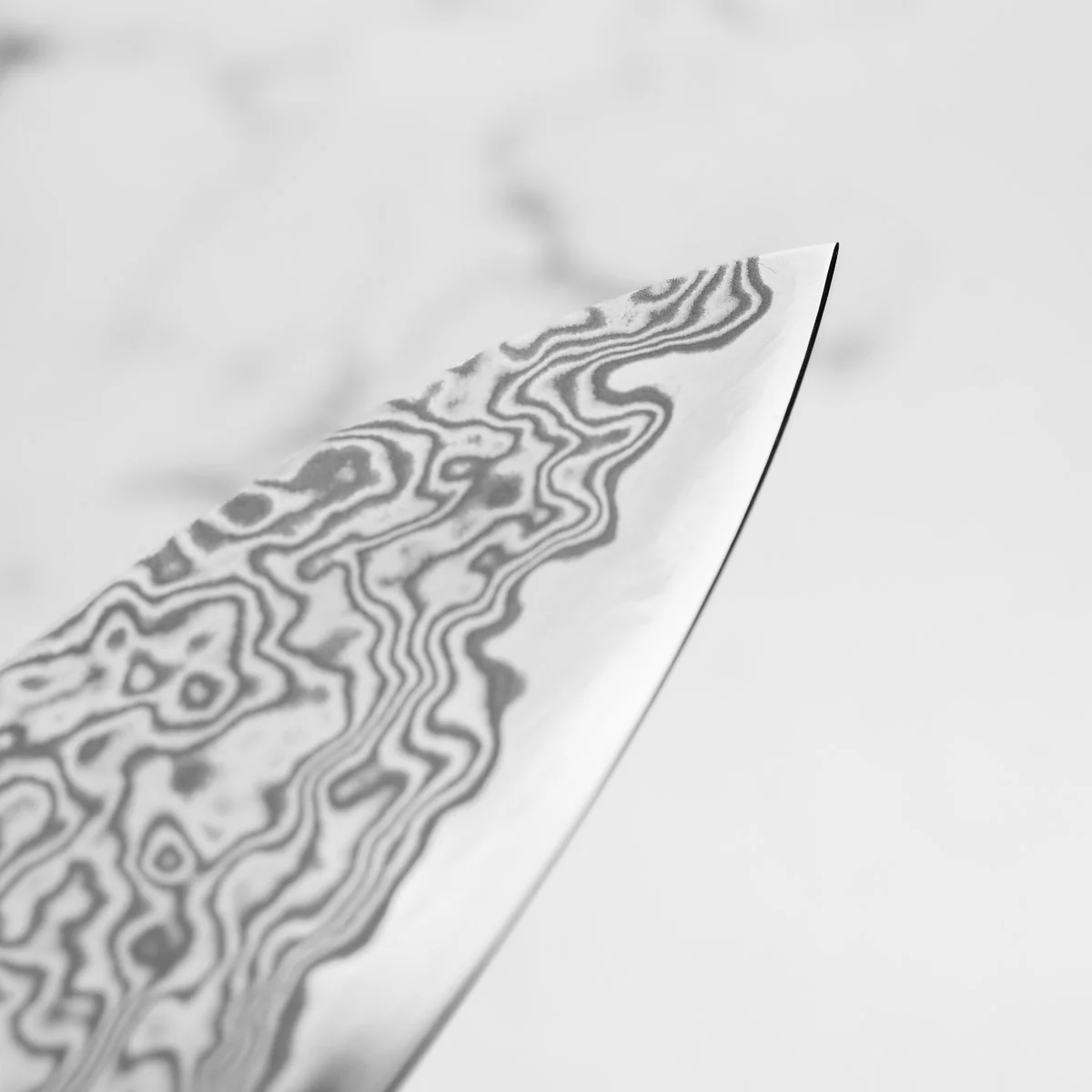 Sakai Kikumori "Minamo" ATS34 Damascus Gyuto 240mm - Persimmon - Image 7
