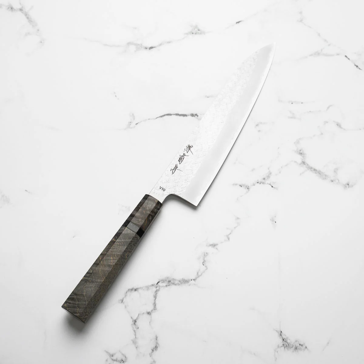 Sakai Kikumori VG10 Gyuto 210mm - Dark Maple - Image 4