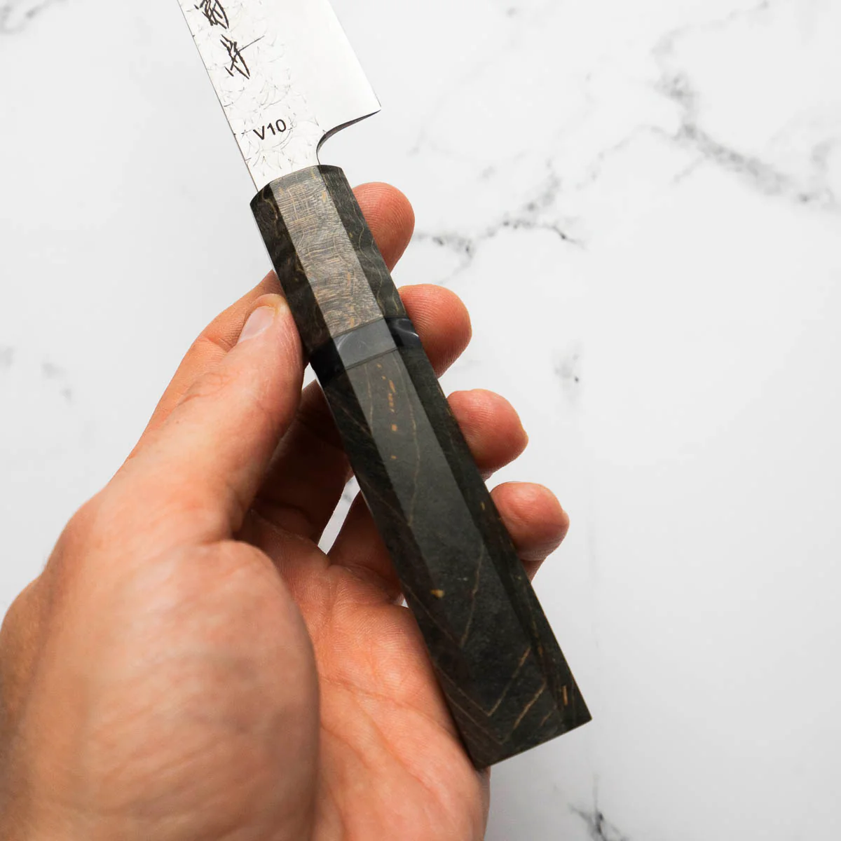 Sakai Kikumori VG10 Petty 135mm - Dark Maple - Image 5