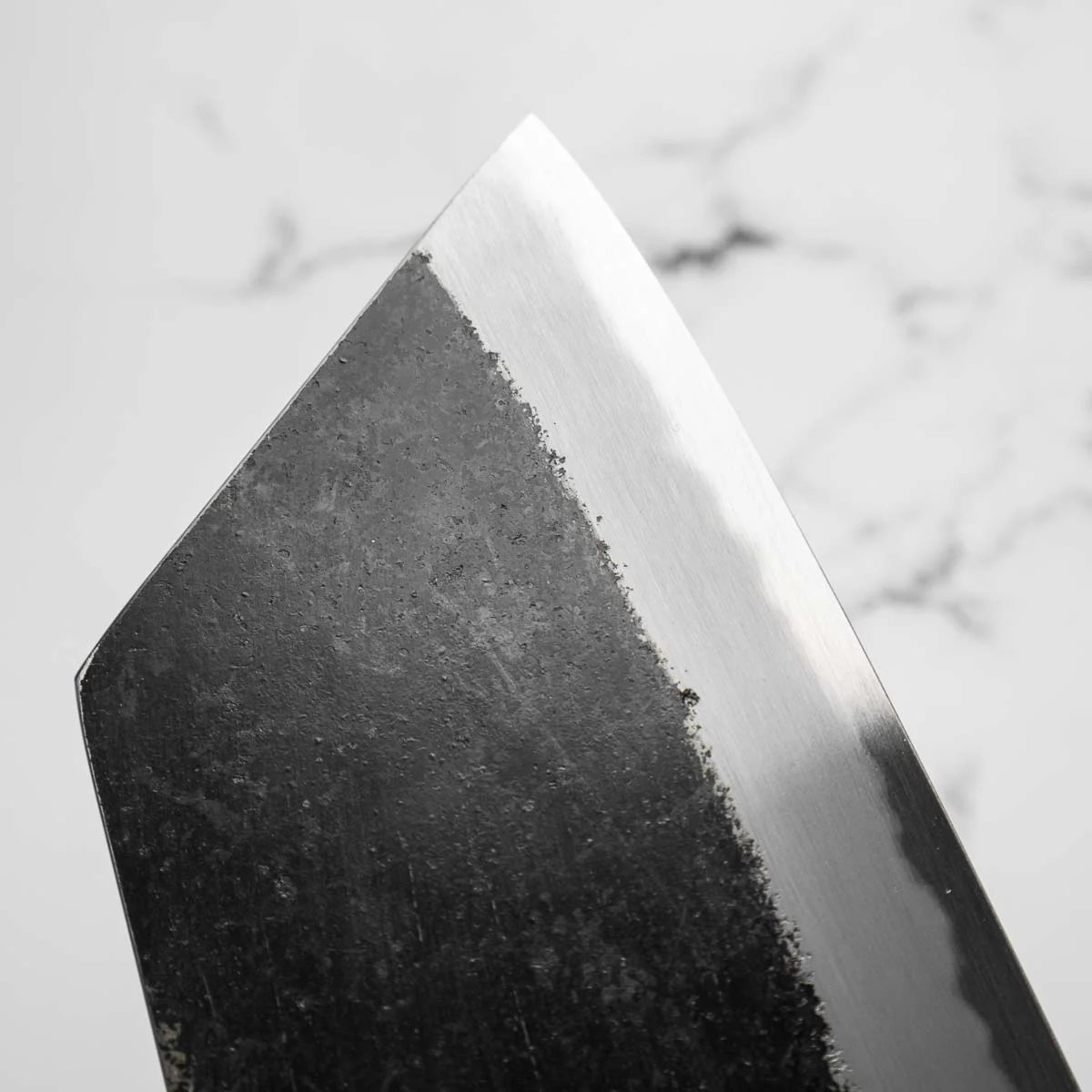 Sakai Kikumori White 2 Kiritsuke Cleaver 180mm - Ebony & Blonde - Image 6