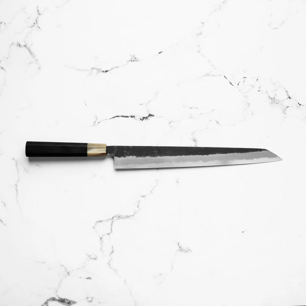 Sakai Kikumori White 2 Kurouchi Kiritsuke Sujihiki 300mm - Persimmon - Image 4