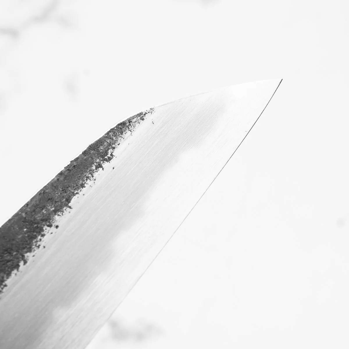 Sakai Kikumori White 2 Kurouchi Kiritsuke Sujihiki 300mm - Persimmon - Image 7