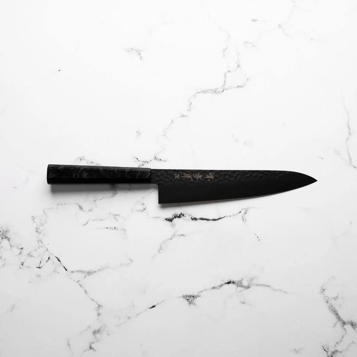 Sakai Takayuki Kurokage VG10 Gyuto 210mm - Dark Carbon Fibre - Image 6
