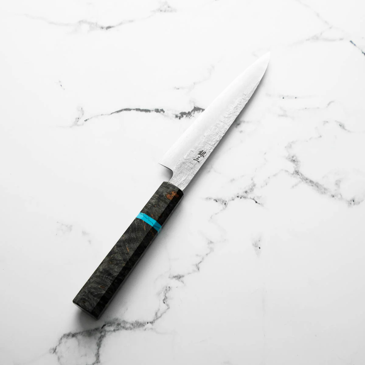 Satoshi Nakagawa Ginsan Tsuchime Petty 150mm - Turquoise - Image 2
