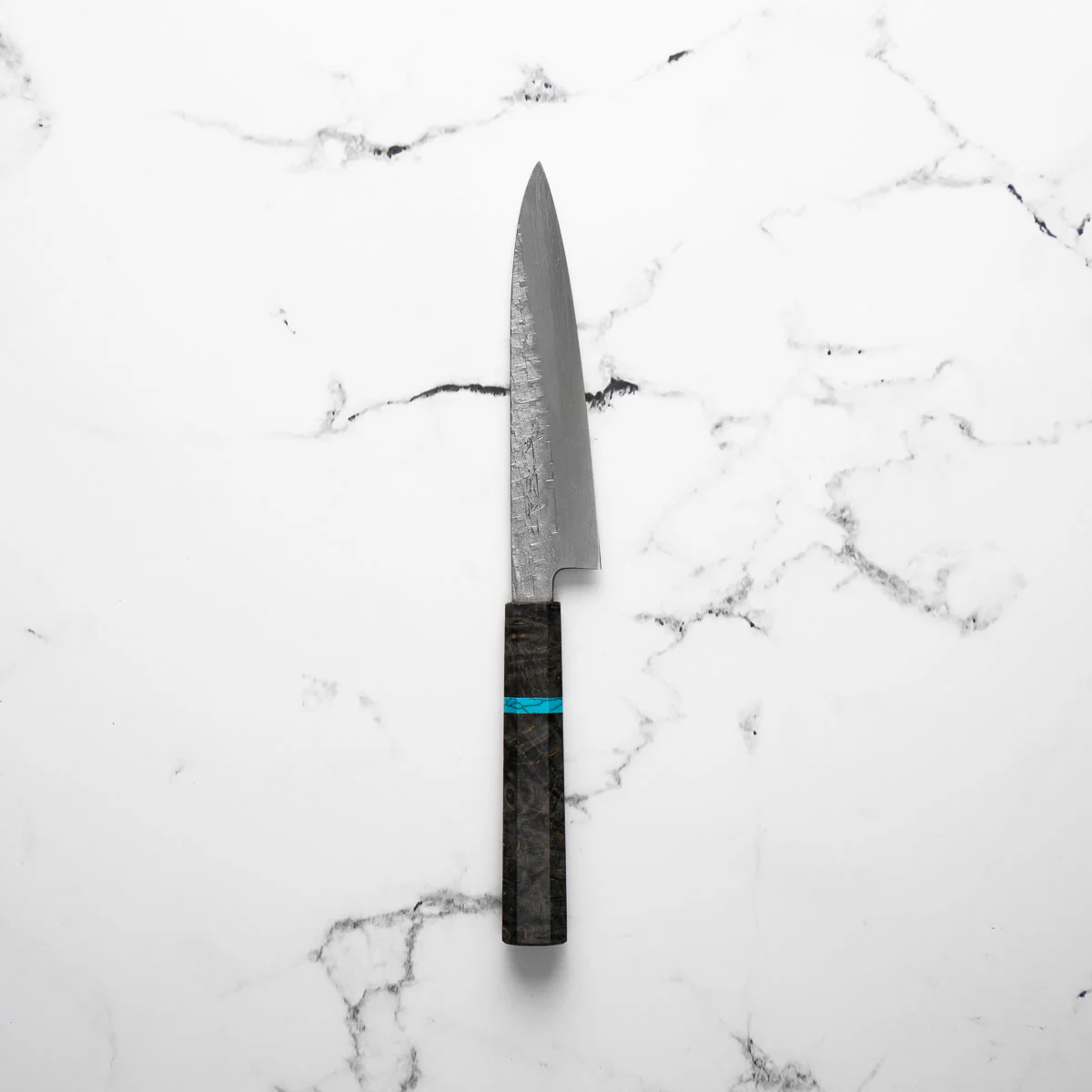 Satoshi Nakagawa Ginsan Tsuchime Petty 150mm - Turquoise - Image 3