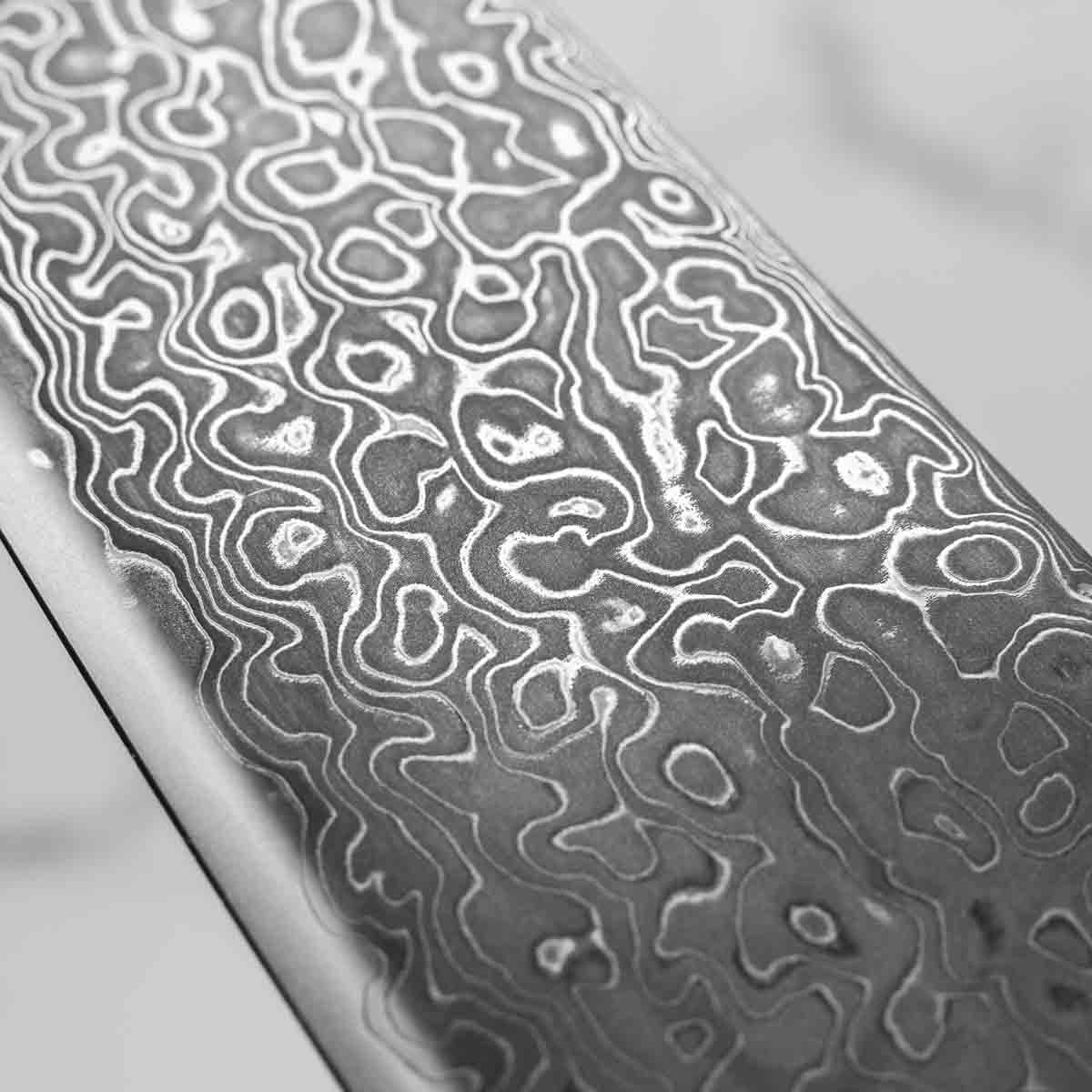 Seido VG10 Kurozome Nickel Damascus Gyuto 210mm - Persimmon - Image 6