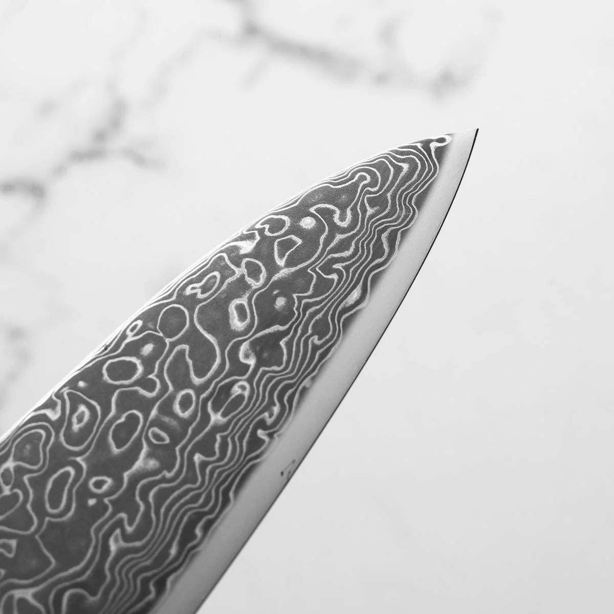 Seido VG10 Kurozome Nickel Damascus Gyuto 210mm - Quince - Image 6