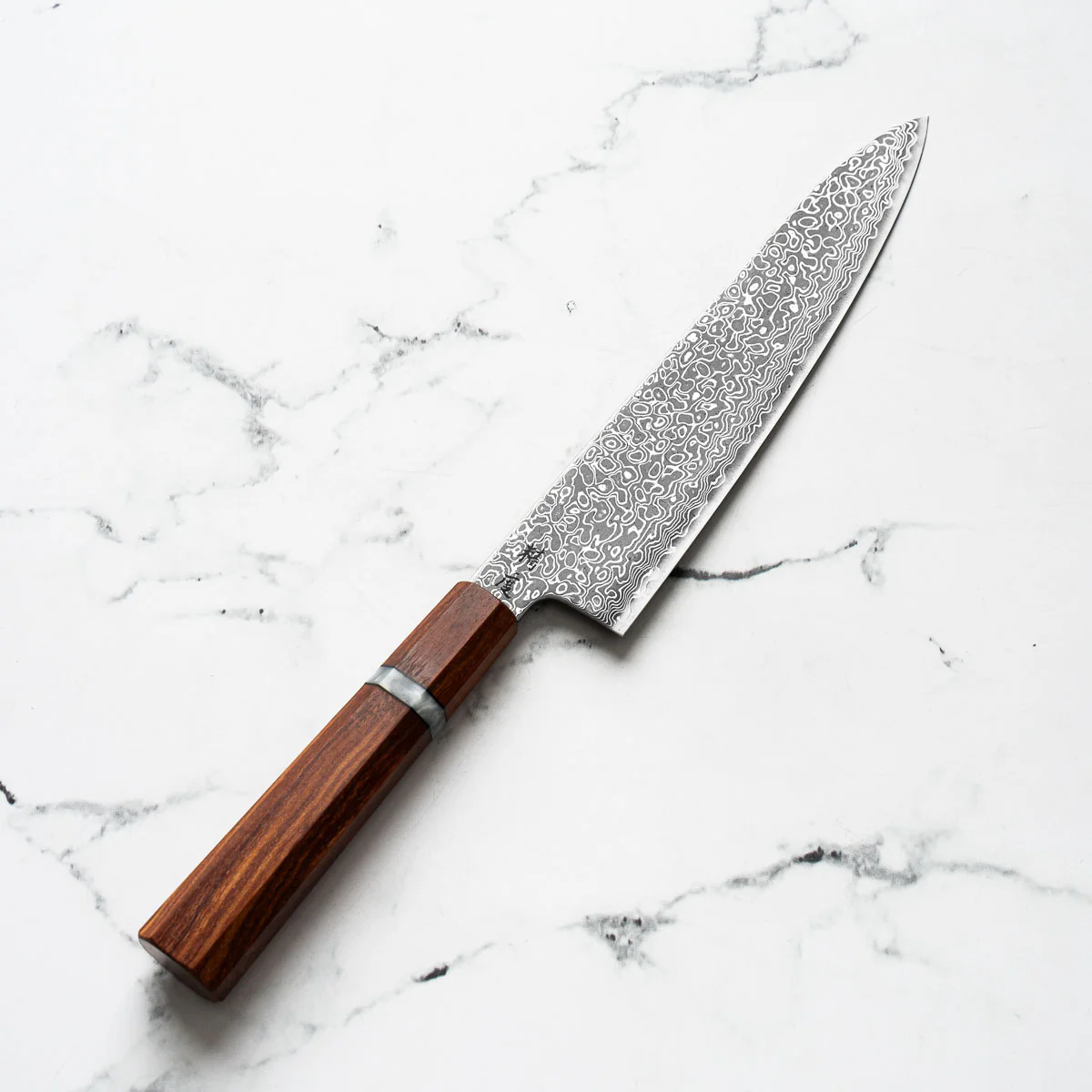 Seido VG10 Kurozome Nickel Damascus Gyuto 210mm - Sandalwood - Image 2