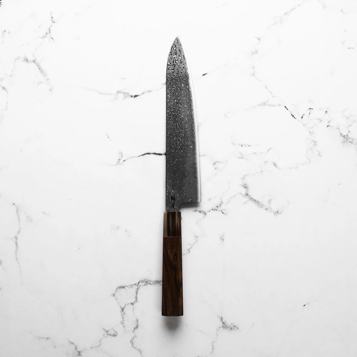 Seido VG10 Kurozome Nickel Damascus Gyuto 240mm - Persimmon - Image 3