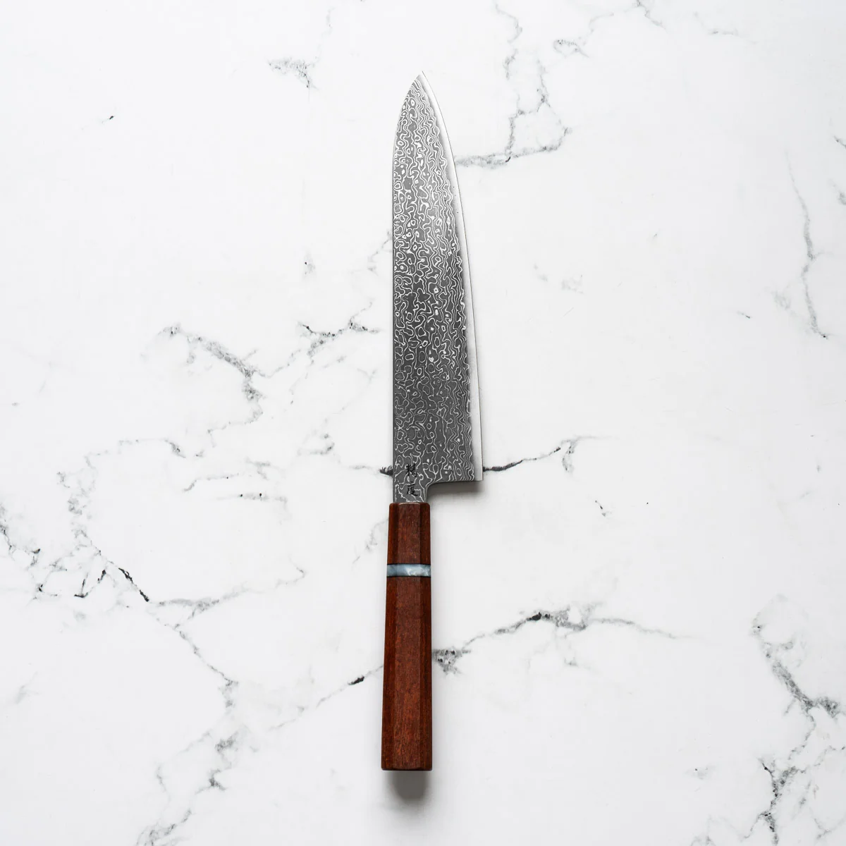 Seido VG10 Kurozome Nickel Damascus Gyuto 240mm - Sandalwood - Image 3