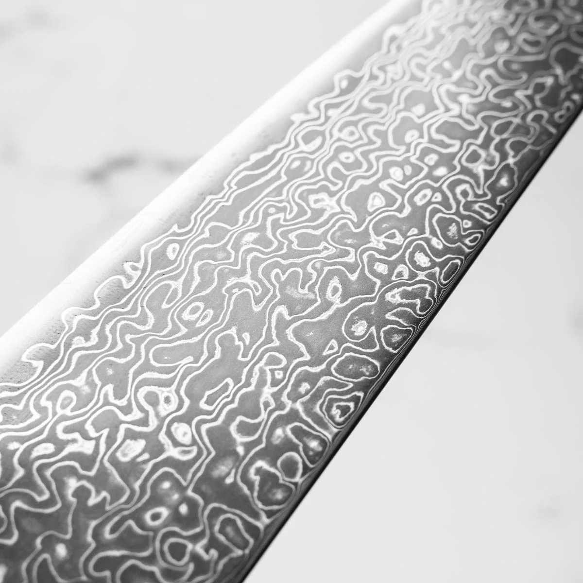 Seido VG10 Kurozome Nickel Damascus Gyuto 240mm - Sandalwood - Image 6
