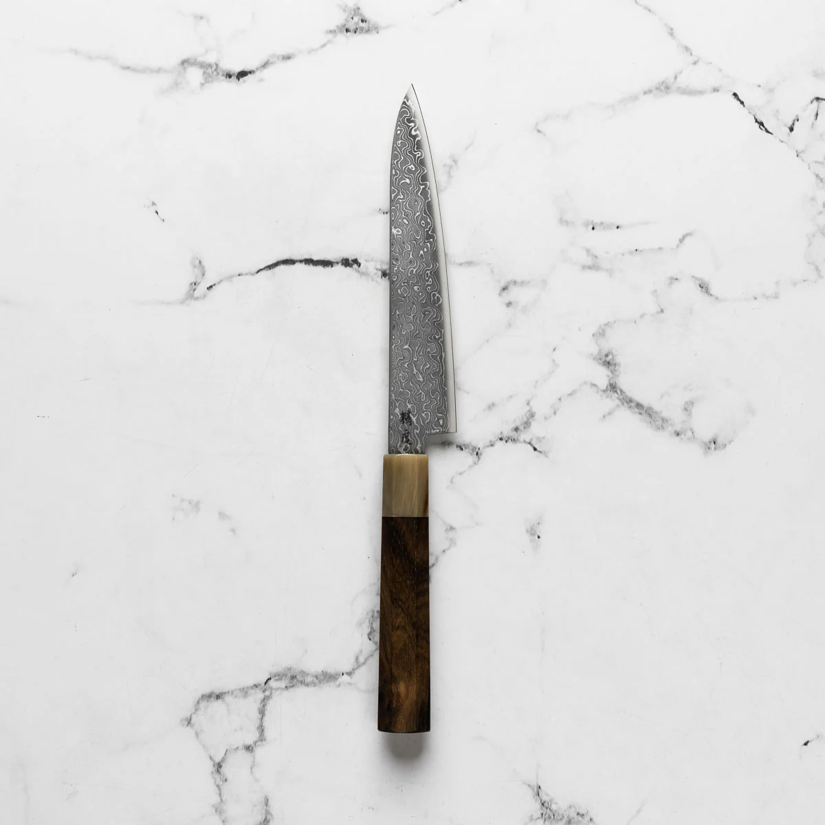 Seido VG10 Kurozome Nickel Damascus Petty 150mm - Persimmon - Image 3