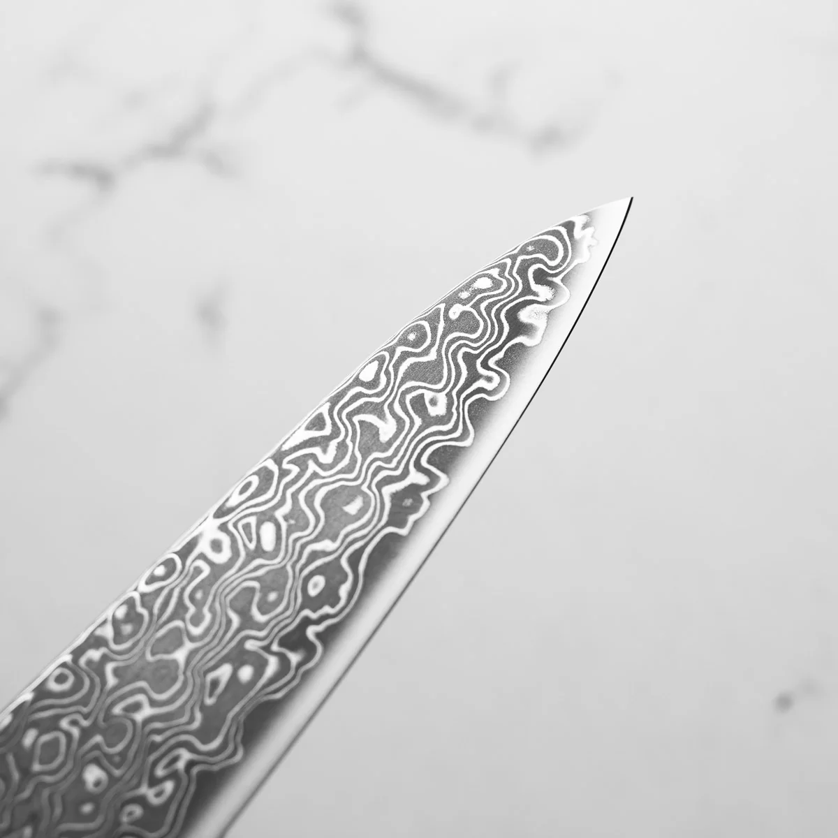 Seido VG10 Kurozome Nickel Damascus Petty 150mm - Persimmon - Image 5