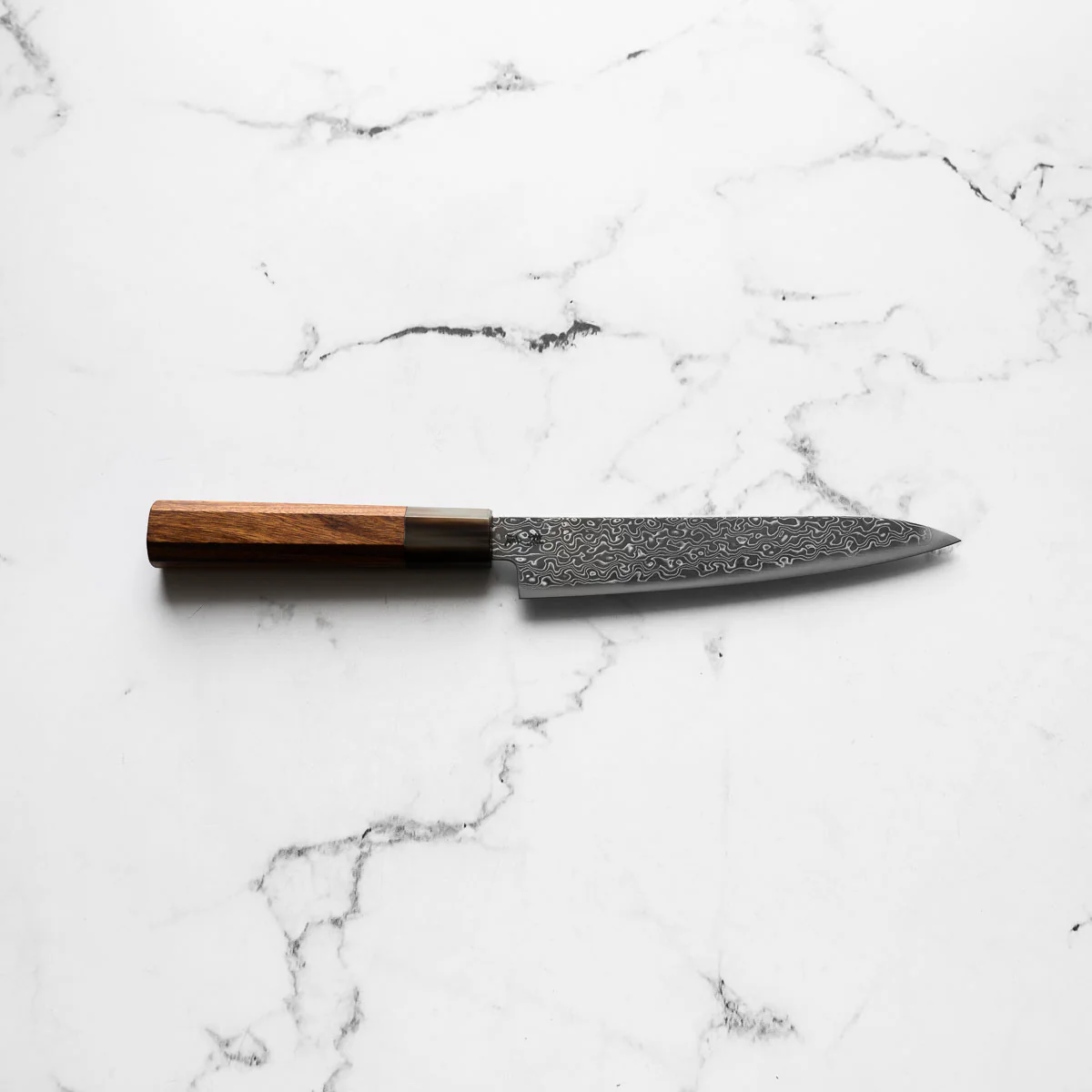 Seido VG10 Kurozome Nickel Damascus Petty 150mm - Quince - Image 4