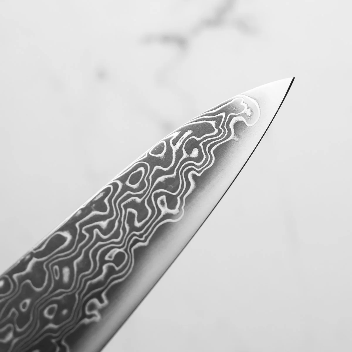 Seido VG10 Kurozome Nickel Damascus Petty 150mm - Quince - Image 7