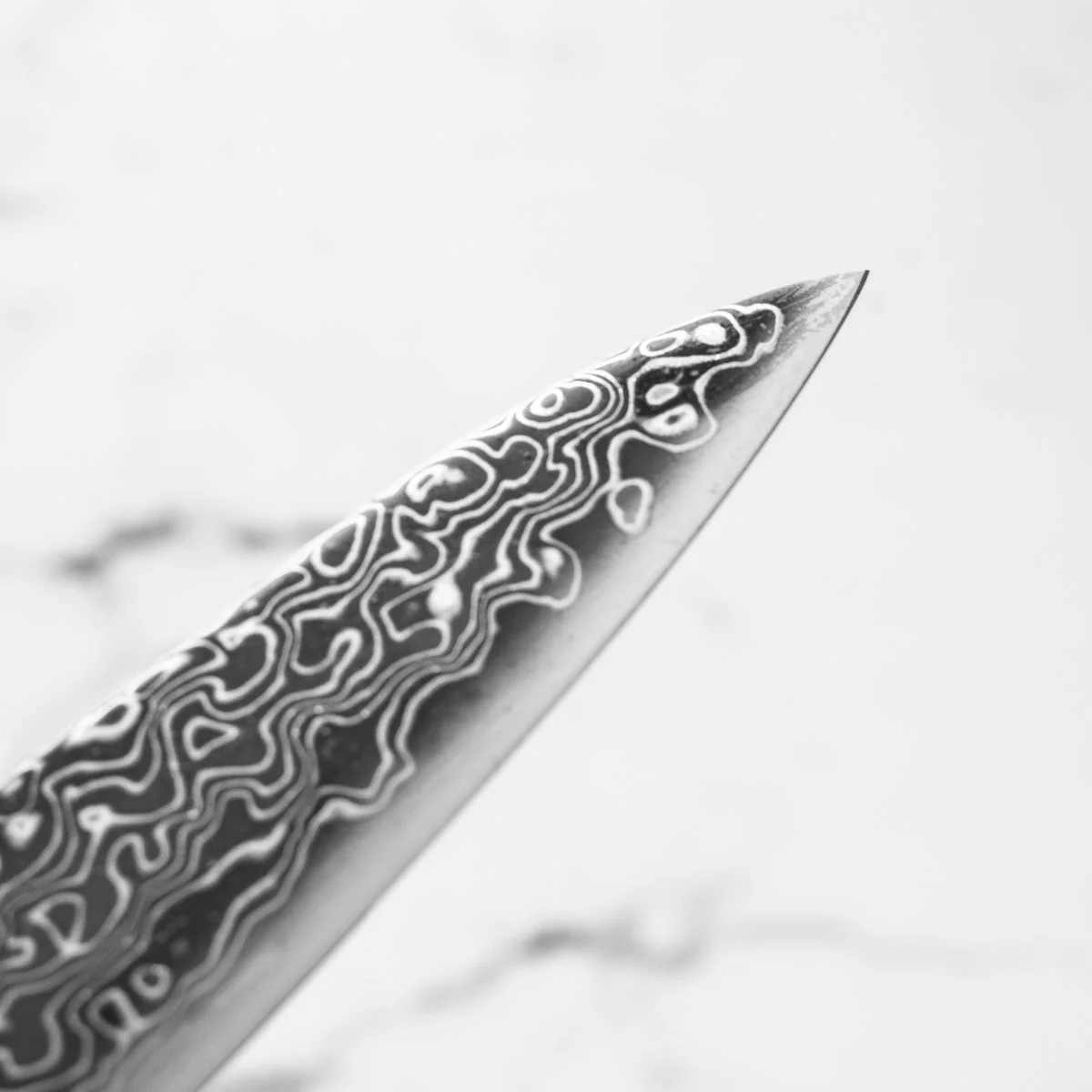 Seido VG10 Kurozome Nickel Damascus Petty 150mm - Sandalwood - Image 7
