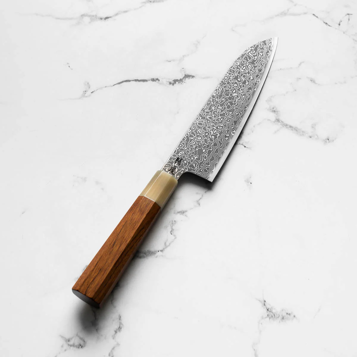 Seido VG10 Kurozome Nickel Damascus Santoku 180mm - Quince - Image 2