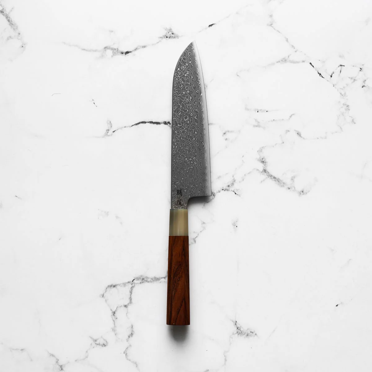 Seido VG10 Kurozome Nickel Damascus Santoku 180mm - Quince - Image 3