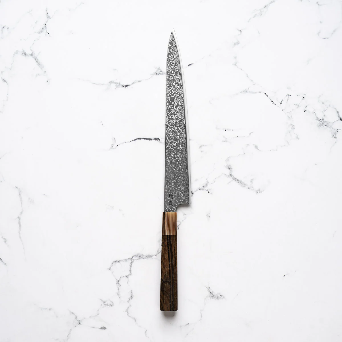 Seido VG10 Kurozome Nickel Damascus Sujihiki 270mm - Persimmon - Image 3